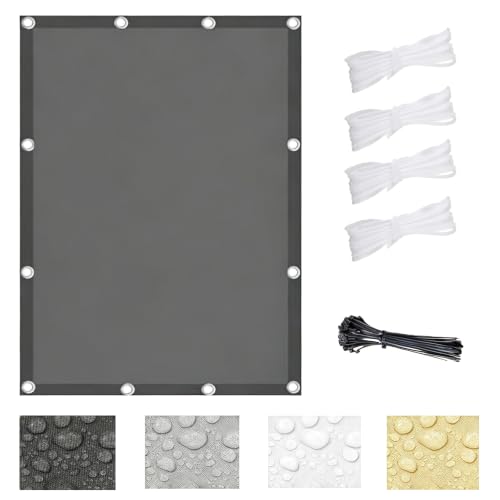 Toldo vela rectangular impermeable gris oscuro contra lluvia y rayos UV 2