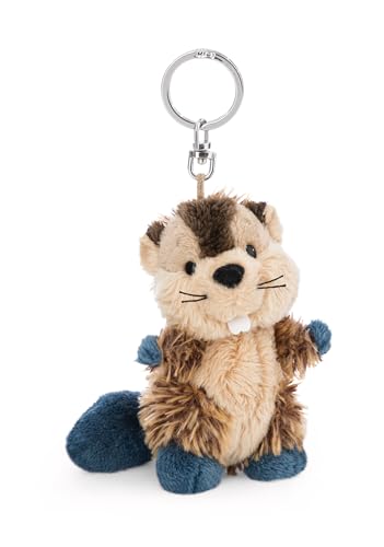 NICI Llavero Castor Harry Woodsnacker de 10 cm, marrón, Fiel compañero de Peluche para Mochila o Bolso, para Todas Las Edades, 62260