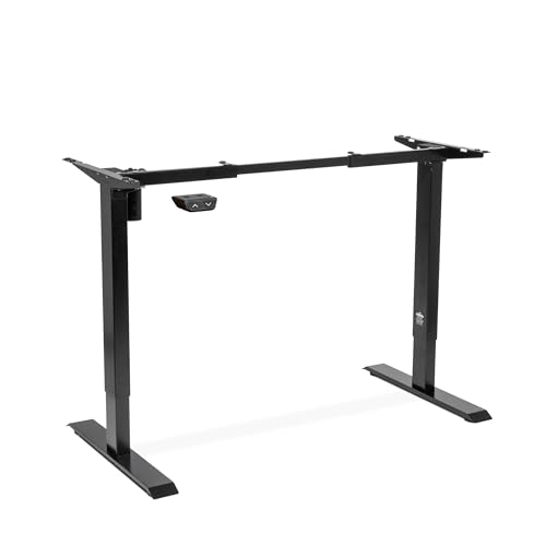Dellonda Single Motor Adjustable Standing Desk Frame 70kg Capacity Black - DH17