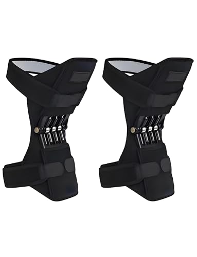 Générique Genouillère de Soutien articulaire (1 Paire), genouillères stabilisatrices, genouillère Respirante avec Ressorts puissants for la randonnée et la montée des escaliers(4 Springs)