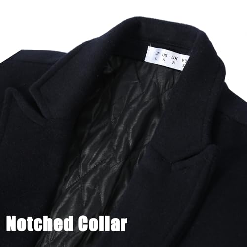 APTRO Men's Luxury Full Length Trench Coat Long Wool Overcoat Winter Windbreaker3