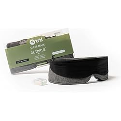 trtl Glimpse Sleep Mask, Blackout Eye Mask for Sleeping, Comfortable, Breathable Eye Masks for Sleep While Traveling, Comes with Travel Bag