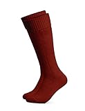 HerzSticht Herren Lange Trachtensocken 1er Pack (Modell: Silberdistel) Rot 39-42