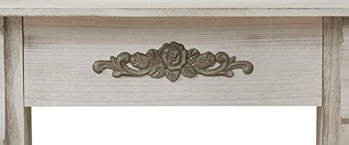 Rebecca Mobili Kaminkonsole Kaminumrandung Paulownienholz Grau Holz klassisch Wohnzimmer- Maße HxBxT: 98, 5×96, 5×22, 5- Art. RE4864-6