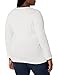 Just My Size Women's Plus Size Vneck Long Sleeve Tee, White, 3X