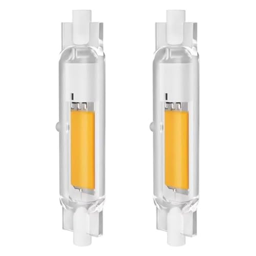 Generico Lampadina R7S LED 78mm 118mm 15W Dimmerabile, R7S LED 15W COB Equivalenti 150W Lampada Alogena,1500LM Nessun Sfarfallio,Illuminazione Fascio 360°,Natural light,2er Pack 78mm