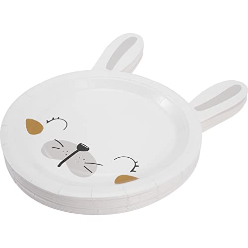 Lifkome Bunny Plates Easter Paper Plates 20Pcs Bunny Rabbit Shaped Plates Disposable Dessert Serving Dish Spring Party Dinnerware For Easter Holiday Kids Birthday Table Decor Easter Plates #TOP27