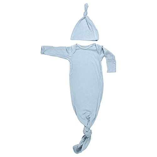 Image of Three Little Tots Newborn Baby Knotted Tie Gown - Infant