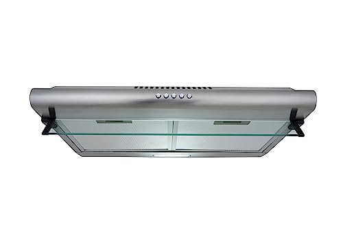 Dunstabzugshaube Unterbau Edelstahl 60 cm mit LED-Beleuchtung