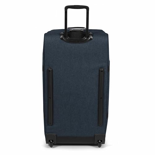 Image of EASTPAK Tranverz L - 121L Large Soft Sided Checked Luggage, Dual Compartments, TSA Lock, Compression Straps & Smooth Inline Wheels, Triple Denim