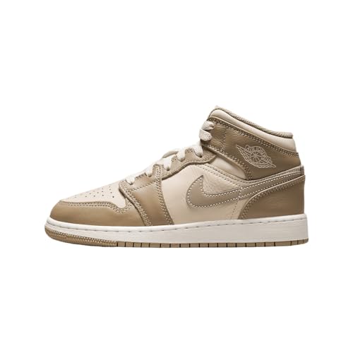 Jordan Big Kid's 1 Mid Legend LT Brown/Khaki-Phantom (HF4781 203) - 5.5
