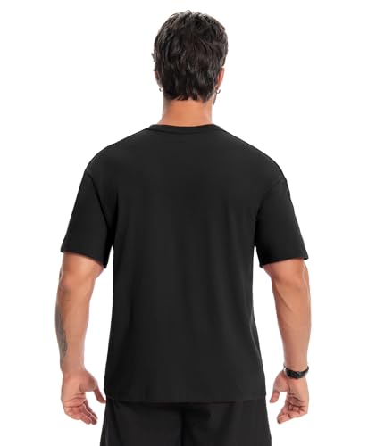 Image of Little Beauty 5 Pack Men's T-Shirts Crew Neck Short Sleeve Cotton Tee Casual Summer Tops