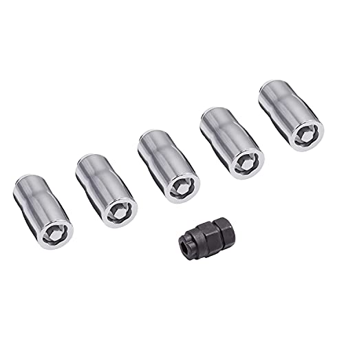 Image of Rugged Ridge 16715.31 Wheel Lock Nut Set, 5 Nuts With Key, Chrome, M14-1.5