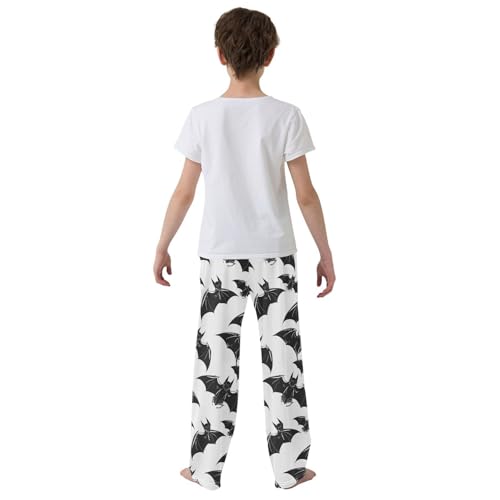 ZZXXB Flying Bat Boys Long Pants Soft Trousers Elastic Waist Kids Lounge Bottoms with Pockets S-XL3