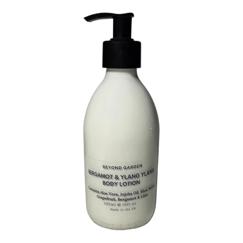 Image of Bergamot Lotion for Hands & Body, Hydrating Formula with Aloe Vera, Shea Butter, Jojoba Oil, Cocoa Butter & Vitamin E (10 fl oz) (Bergamot & Ylang Ylang)