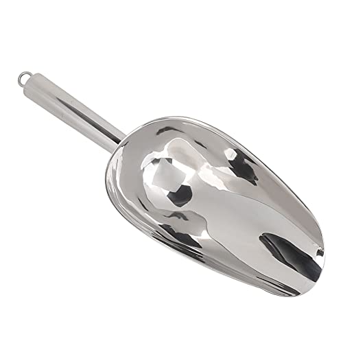 1PC Stainless Steel Multifunctional Ice Food Scoop, Coffee Beans Dried Fruit Shovel Small Ice Cube Shovel Bar Tool for Bar and Kitchen(18oz)