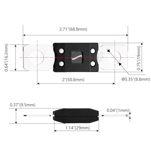 Weasch 50A MEGA/AMG Sicherung, Hochstrom-Schraubsicherung 50 Ampere für Pkw, Lkw, Baumaschinen, Busse, Wohnwagen, Boote