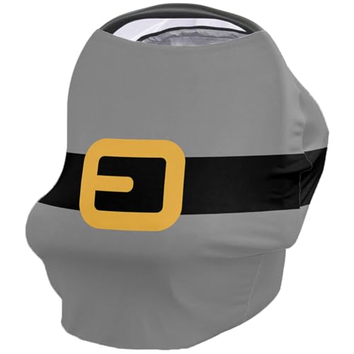 Nursing Cover for Breastfeeding Scarf, Christmas Belt Grey Baby Car Covers Super Soft Multi Use for Canopy Shopping Cart Cover Blanket Stroller Cover