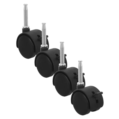 Hoement 4 piezas Ruedas Giratorias para Sillas de Oficina con Freno Ruedas Pequeñas para Muebles Duraderas Fácil Instalación y Reemplazo Rápido