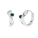 FH.bird エメラルド ピアス フープ レディース つけっぱなし 5月誕生石 金属アレルギー対応 ピアス リング おしゃれ 普段使い シンプル 誕生日 記念日 20代 30代 40代 プレゼント