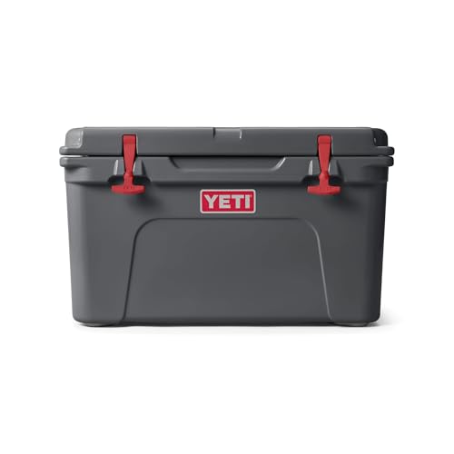 YETI Tundra 45 Cooler, Charcoal/Rescue Red