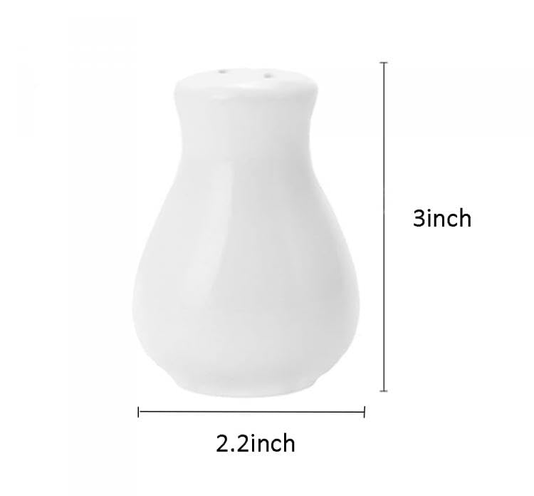 Mozacona 2pcs Ceramic Salt and Pepper Shakers Refillable Design Kitchen and Dining Room Use