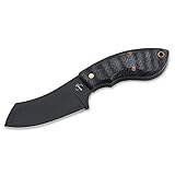 EIGENSCHAFTEN - Camping-Messer mit feststehender Klinge, darf lt. deutschem WaffG mitgeführt werden - Klinge 7,6 cm, ges. 15,5 cm, Gewicht 103 g - 3,7 mm D2 Klinge schwarz - Micarta Griff - Lieferumfang: 1x Messer, 1x Kydex-Holster, 1x Geschenk-Box