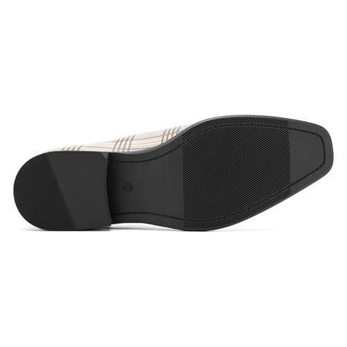 Image of JITAI Men's Dress Shoes - Casual Rubber & Leather Loafers for Men - Fashion Business Formal Wear