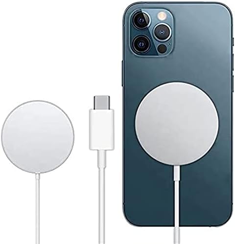 Magnetic Wireless Charger Compatible for MagSafe Charger Fast Charging with 3.3ft USB Type-C to USB-C Charging Cable Compatible for iPhone 13/13Pro/13Mini/13 Pro Max/12/12Mini/12Pro/Airp Pro