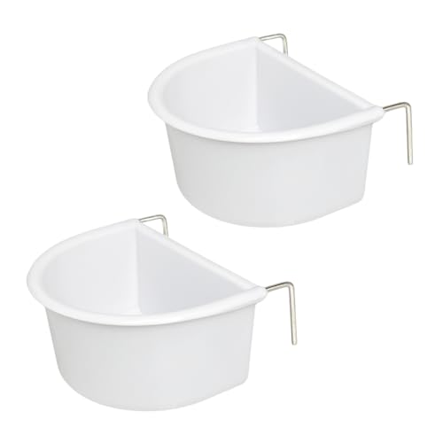 2Pcs Bird Dishes for Cage, Hanging Bird Food Water Bowl Cups Small Bird Feeder for Parakeet Lovebird Finch, Bird Cage Accessories