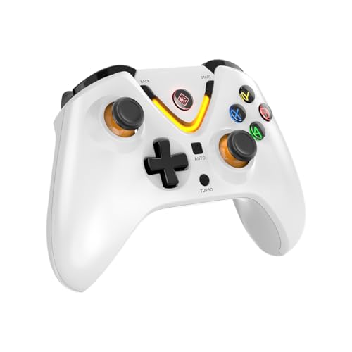 Image of Cosmic Byte Ares Tri-Mode Wireless, Bluetooth, Wired Controller for PC - 2.4GHz, Bluetooth, USB-C Wired, Hall Effect Joysticks, Hall Effect Triggers, Turbo, Auto Turbo, Dual Vibration with levels (White)