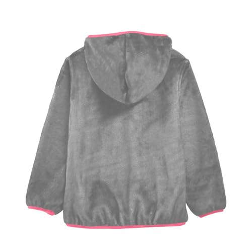 GuoChe Light Grey Toddler Girl Fleece Jacket2