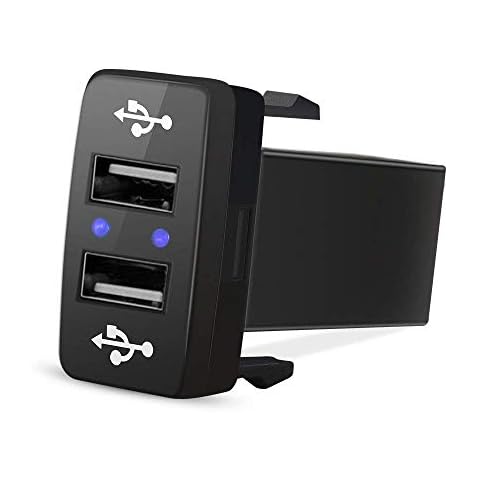 MNJ Motor Dual USB Charger Ports Compatible with Toyota, 12V Car Charger USB Power Socket Adapter 2.1A for Smart Phone PDA iPad iPhone Cover