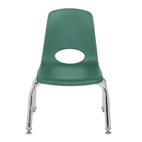 Image of Factory Direct Partners 10 inch School Chairs, Stackable Kids Classroom Chair, Set of 4 Stacking Preschool Chair with Swivel Glides For Daycare and Early Childhood Learning Centers, Assorted Colors
