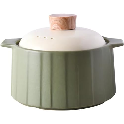 Pentola in Ceramica con Coperchio, casseruola per Cucinare, casseruola Cinese Antiaderente, pentola di Terracotta, pentola di Terracotta, pentolame, pentola per brasare,