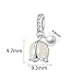 ZURWTCH Gold Bee Sparkling Dangle Charm Fit Women Bracelet Necklaces Fashion Gifts 925 Sterling Silver DIY Jewelry (Lily of the valley & Pearl Double Dangle Charm 1266)