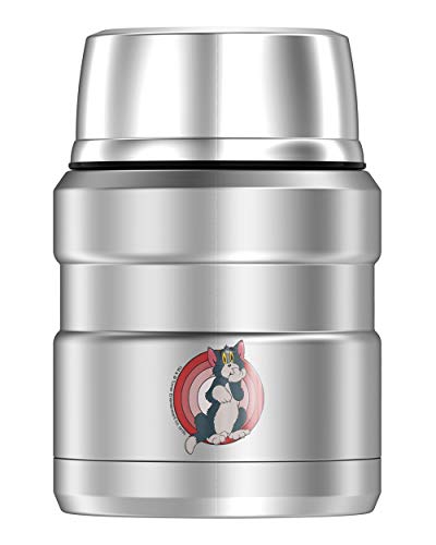 Tom And Jerry Tom Character, THERMOS STAINLESS KING Stainless Steel Food Jar with Folding Spoon, Vacuum insulated & Double Wall, 16oz - Thumbnail 3