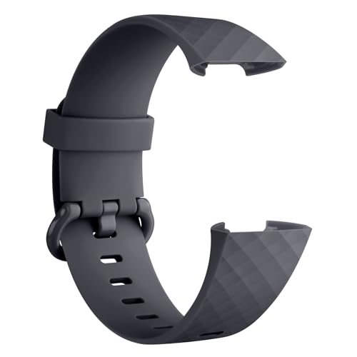 Image of Tobfit Watch Strap Compatible with Fitbit Charge 4 / Fitbit Charge 3 (Watch Not Included), Removable Soft Belts for Charge 3 /4 Wristband, Smartwatch Band for Men & Women (S, Midnight)