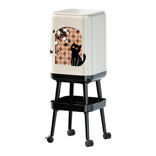 EHJRE Contenedor con Ruedas, Papelera, Bote de Basura de Base Alta, para Tocador, Hogar, Dormitorio, Baño, Style B