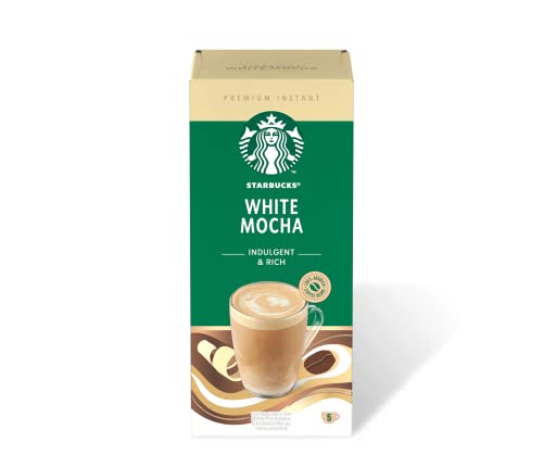 Starbucks White Mocha Premium Instant Coffee, 5 Sachets, (Pack of 6, Total 30 Sachets)