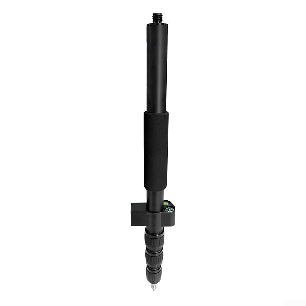 Canne télescopique robuste de 5 m pour arpentage avec embout en acier amovible compatible avec les systèmes GPS et GNSS