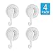 Produktbild kingrack saugnapf Haken Bad,saughaken Fenster,saugnäpfe mit Haken,saugnapfhaken stark,Haken saugnapf für Wand Tür Glas in Küche und im Badezimmer,hängen Handtücher Mantel Werkzeug Utensil,5KG 4 Stück