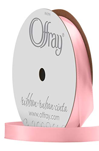 Image of Berwick 063330 3 /8 inch Wide Single Face Satin Ribbon, Light Pink, 6 Yds