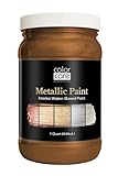COLOR CARE Metallic Paint – Satin Antique Bronze, 1 Quart (Pack of 1) | Water-Based Low-Odor Paint for Walls, Fixtures, Furniture, Décor, Accents & Crafts
