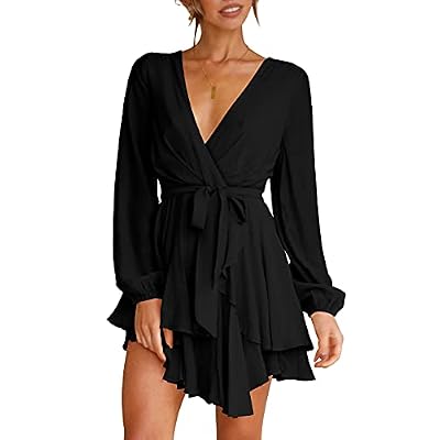 Amazon.com: Long Sleeve Wrap Dress
