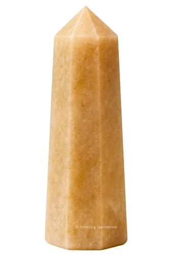 Image of Amazing Gemstone Cream Moonstone Crystal Towers - Natural Healing Crystal Point Obelisk for Reiki Healing and Crystal Grid (2 inch to 3 inch INCH)
