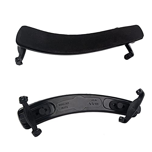 Meech Shoulder Rest For Violin 4/4 Collapsible Plastic Material With Thick Sponge Violin Shoulder Rest 4-4-3/4 Universal Black #TOP4