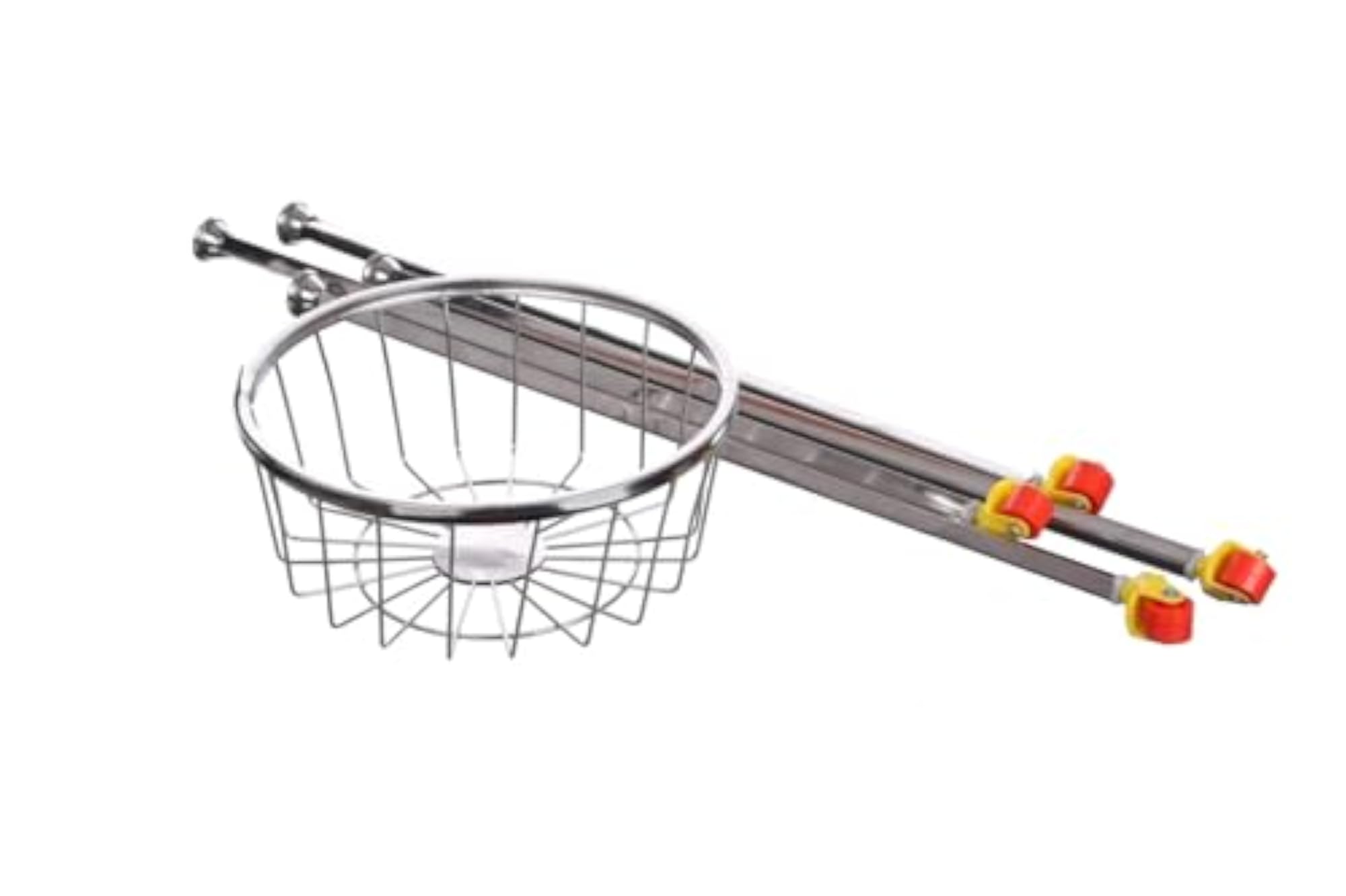 3 Layer Stainless Steel Oval Vegetable Stand Trolley Rack