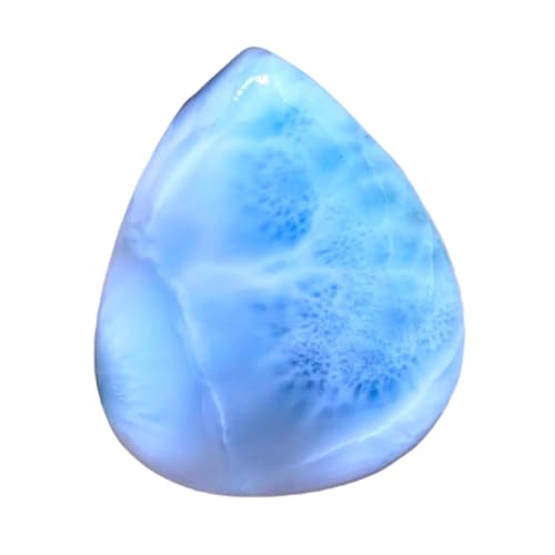 Larimar de fabrication de bijoux, cabochon poire 31x24x5mm en vrac