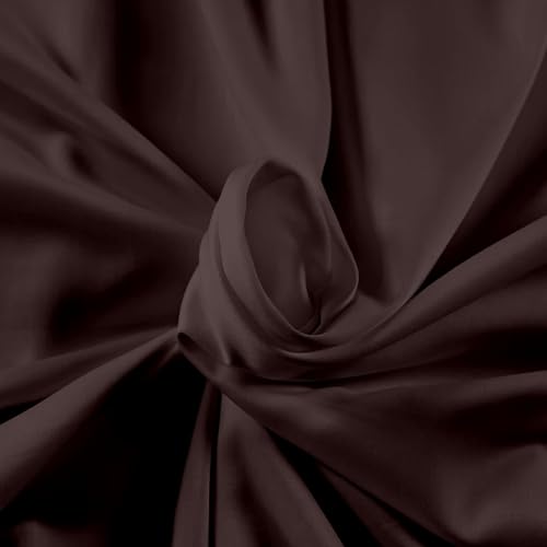 Image of Bedsheet for Double Bed - Luxurious Microfiber Solid Bed Sheets - Flat Sheet Includes Pillowcases - Chocolate Double, 1800 TC